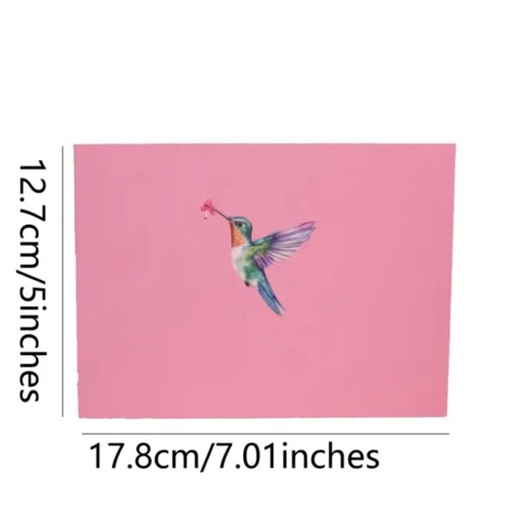 Floral Hummingbird 3D Card - Picture 3 of 4